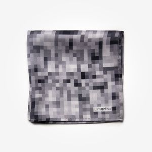 New Man Pocket Square Gray Pixel